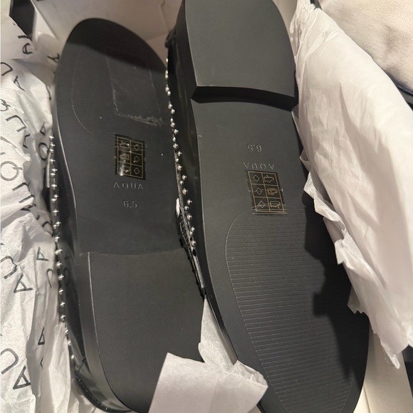 Black Studded Loafers AQUA - Picture 5 of 7